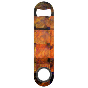 The Wall Abstract Geometric Fire Art Modern Speed Bottle Opener