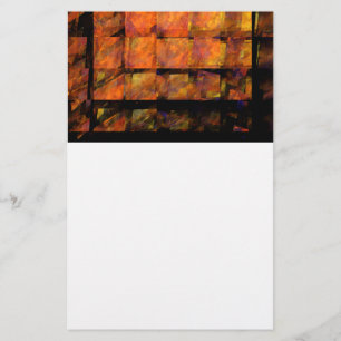 The Wall Abstract Geometric Fire Art Modern Stationery