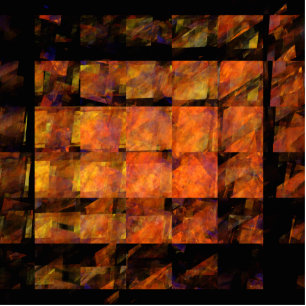 The Wall Abstract Geometric Fire Art Modern Statuette