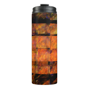 The Wall Abstract Geometric Fire Art Modern Thermal Tumbler