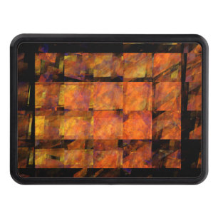 The Wall Abstract Geometric Fire Art Modern Tow Hitch Cover