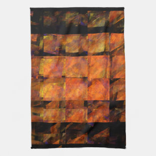 The Wall Abstract Geometric Fire Art Modern Towel