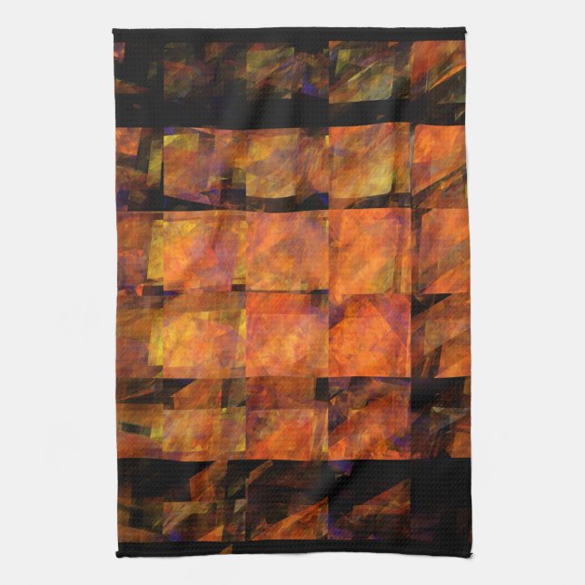 The Wall Abstract Geometric Fire Art Modern Towel (Vertical)