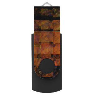The Wall Abstract Geometric Fire Art Modern USB Flash Drive