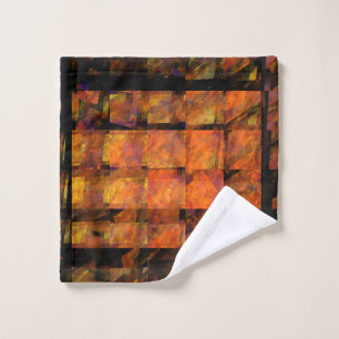 The Wall Abstract Geometric Fire Art Modern Wash Cloth