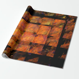 The Wall Abstract Geometric Fire Art Modern Wrapping Paper