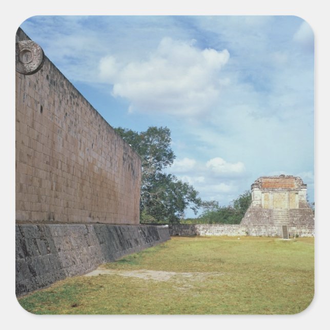 The wall of the Ball Court Square Sticker (Front)