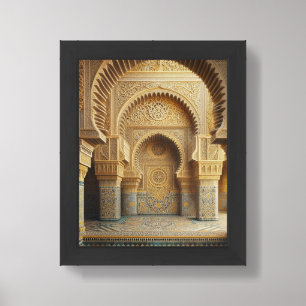 The wallaRT of Moroccan architecture Zellige Framed Art