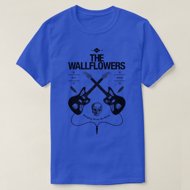 The Wallflowers Guitar Vintage Logo T-Shirt (Design Front)