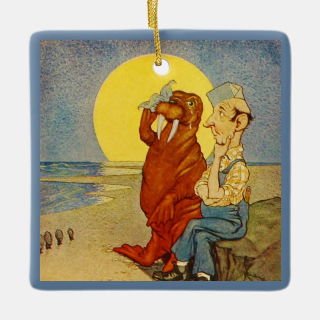 The Walrus and the Carpenter Ceramic Ornament (Front)