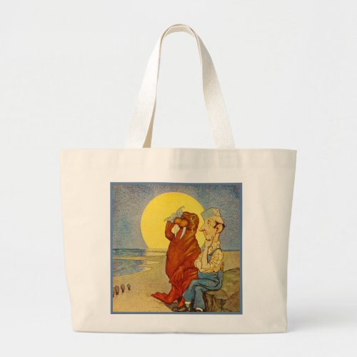 The Walrus and the Carpenter Large Tote Bag