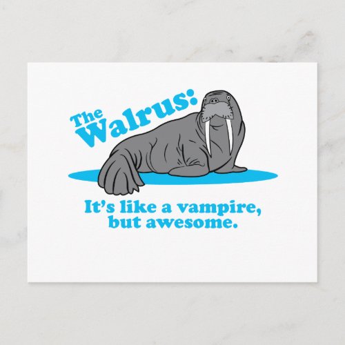 The Walrus Vampire Postcard