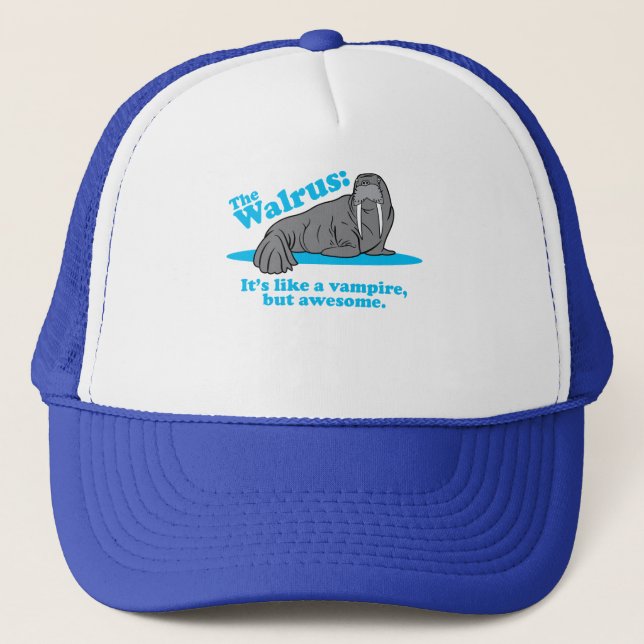 The Walrus Vampire Trucker Hat (Front)