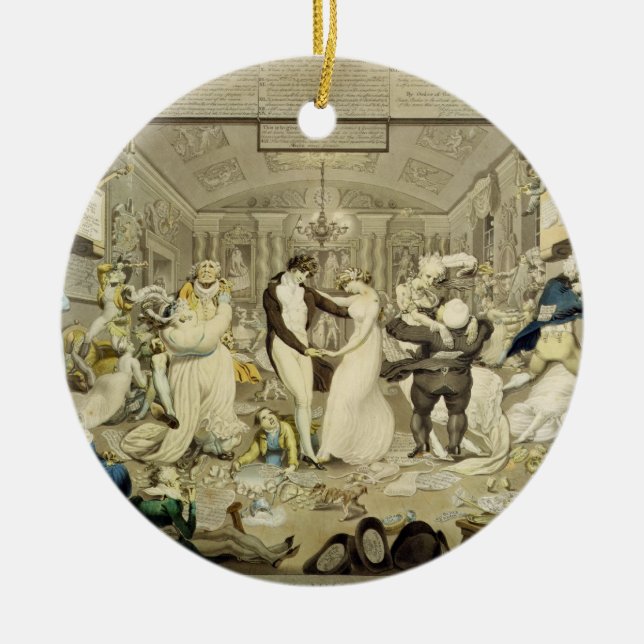 The Waltz (coloured engraving) Ceramic Ornament (Front)
