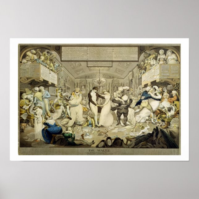 The Waltz (coloured engraving) Poster (Front)
