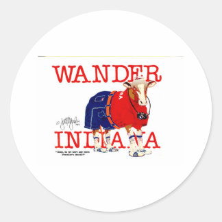 The Wander Indiana Cow Classic Round Sticker