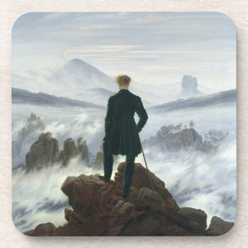 The Wanderer above the Sea of Fog 1818 Beverage Coaster