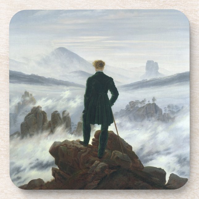 The Wanderer above the Sea of Fog, 1818 Beverage Coaster (Front)