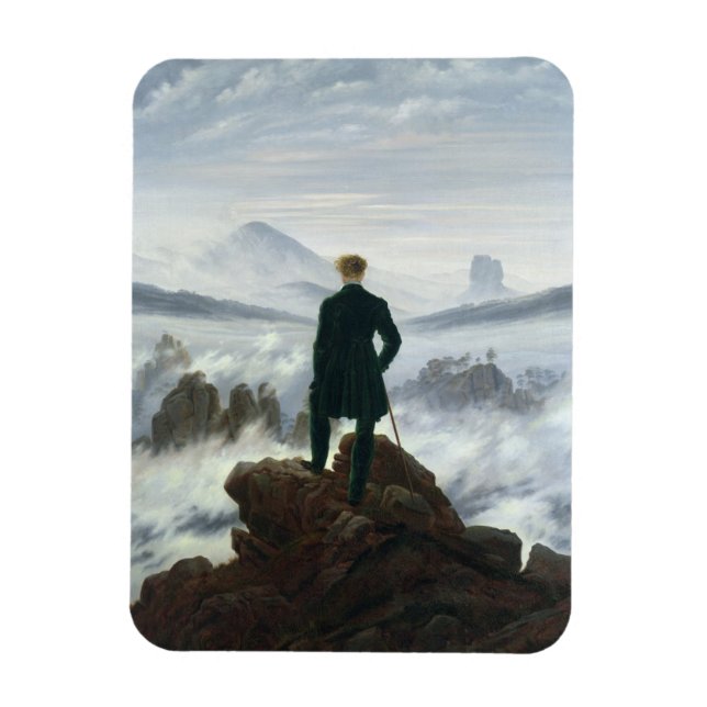 The Wanderer above the Sea of Fog, 1818 Magnet (Vertical)
