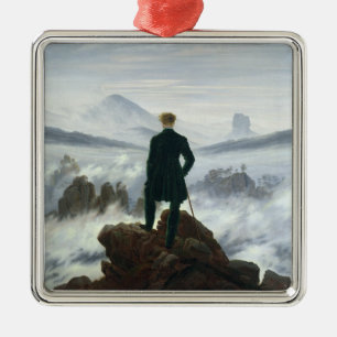 The Wanderer above the Sea of Fog, 1818 Metal Ornament