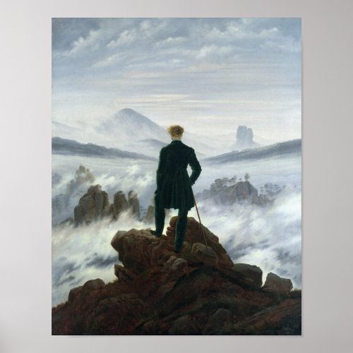 The Wanderer above the Sea of Fog 1818 Poster