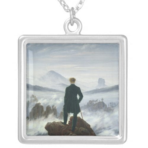 The Wanderer above the Sea of Fog 1818 Silver Plated Necklace