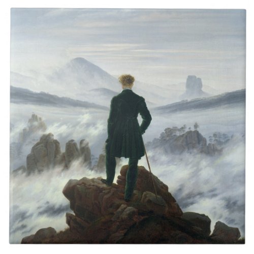 The Wanderer above the Sea of Fog 1818 Tile