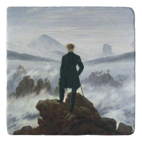 The Wanderer above the Sea of Fog 1818 Trivet