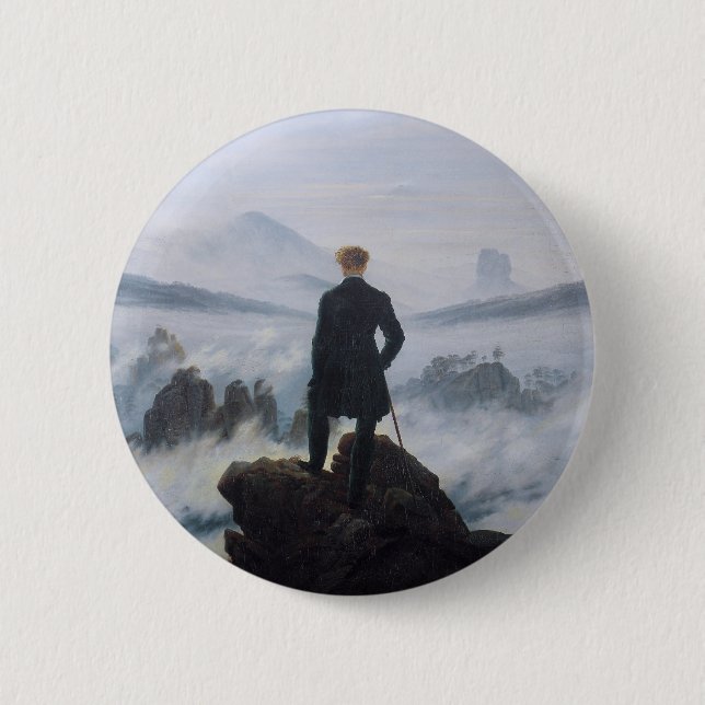 The wanderer above the sea of fog button (Front)