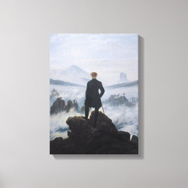 The wanderer above the sea of fog canvas print (Front)