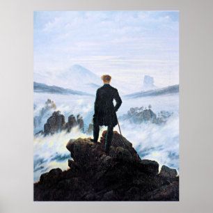 The Wanderer Above the Sea of Fog, fine art Poster