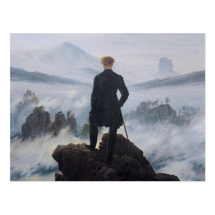 The wanderer above the sea of fog postcards