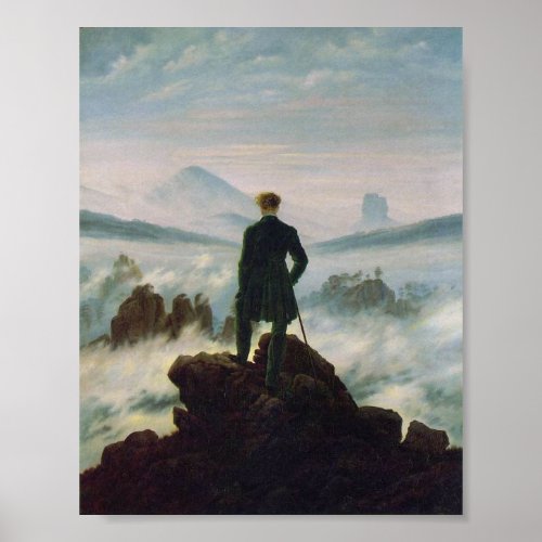 The wanderer above the sea of fog poster