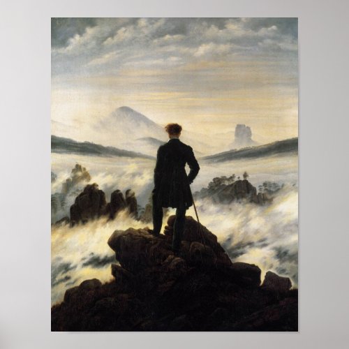 The Wanderer Above the Sea of Fog Poster