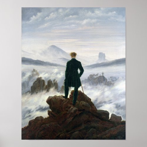 The Wanderer above the Sea of Fog Poster