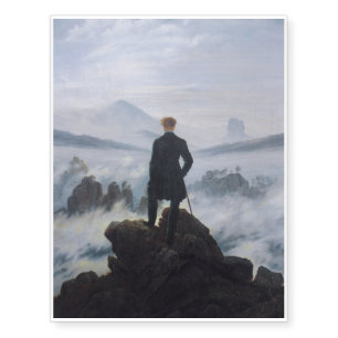 The wanderer above the sea of fog temporary tattoos
