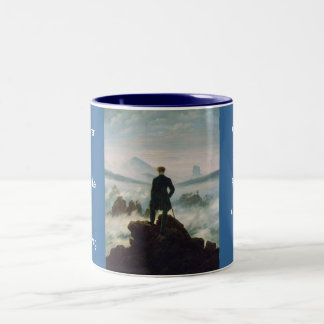The wanderer above the sea of fog Two-Tone coffee mug