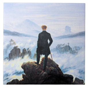 The Wanderer, fine art painting, Ceramic Tile