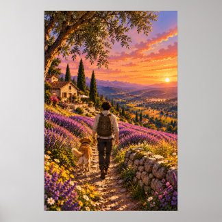 The Wanderer Lavender Fields Poster