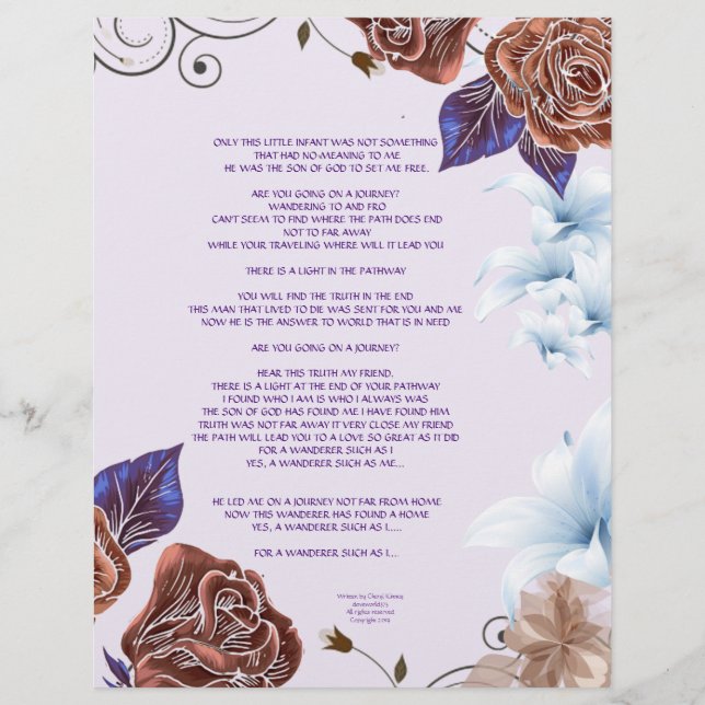 The Wanderer Writings Personalized Paper (Front)