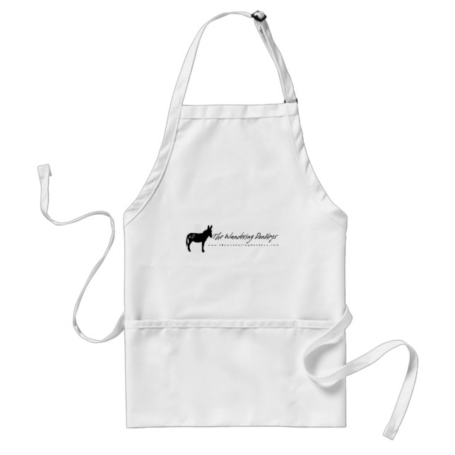The Wandering Donkeys White Logo Apron (Front)