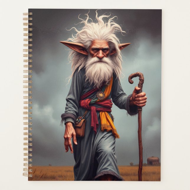 The Wandering Elf Wizard Planner (Front)