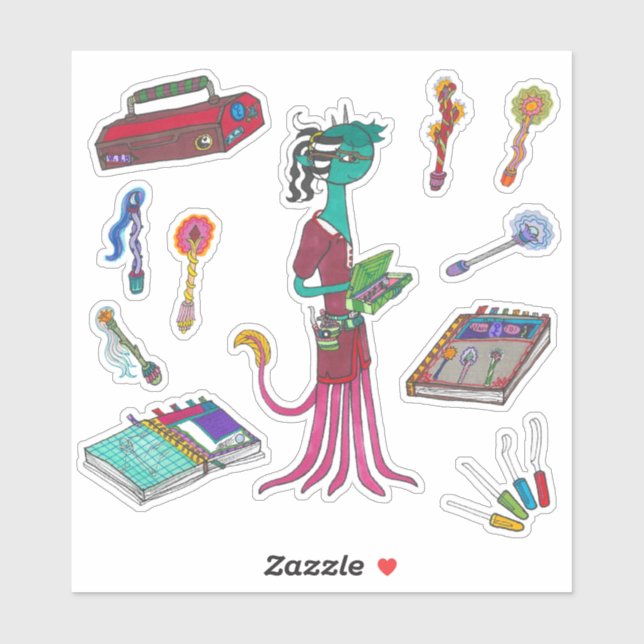 "The Wandmaker" Sticker Sheet by Vyara (Sheet)