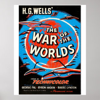 The War of the Worlds 1953 Vintage Movie Poster Ha