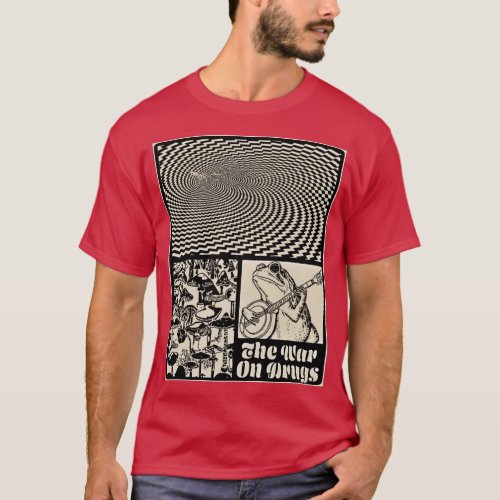 The War On Drugs Frog Psychedelic graphic  T_Shirt