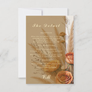 The Warmth of Fall Wedding Detail Card