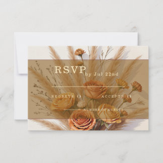 The Warmth of Fall Wedding RSVP cards