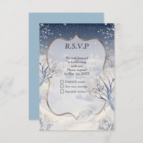 The Warmth of the Sun in the Winter  RSVP Card