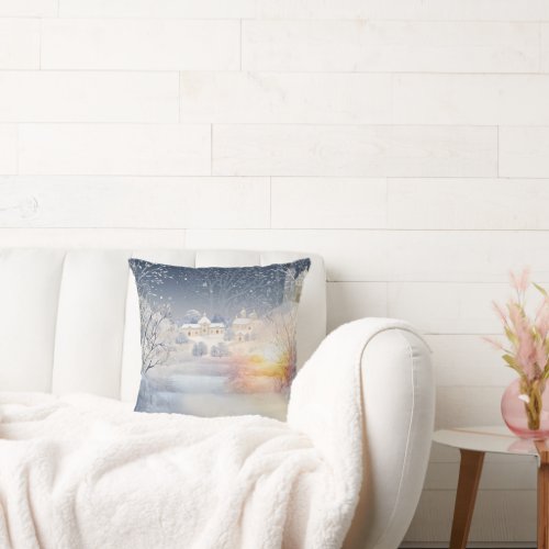 The Warmth of the Sun in the Winter Throw Pillow