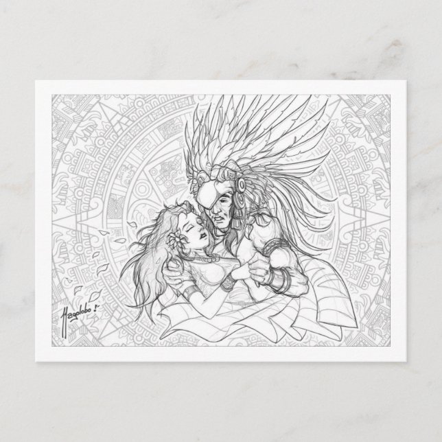 The Warrior and the Princess Postcard (Front)